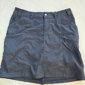Duluth Trading Co Skort Cargo Pocket Outdoor Adventure Women Sz 16 Gorpcore blue
